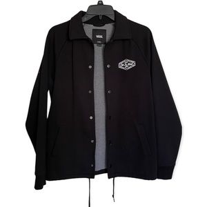 Vans Men Torrey Fleece Coaches Jacket Black Sz XS